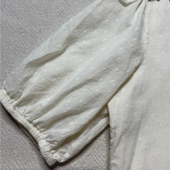 Anthropologie Forever That Girl Embroidered Peasant Blouse Swiss Dot Top 10 - Picture 4 of 9